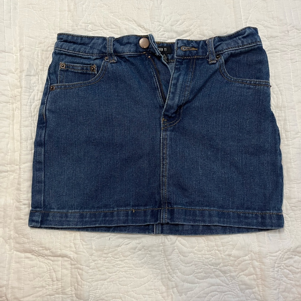 Forever 21 Denim Blue Skirt